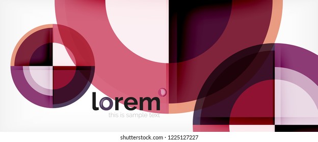 Circle abstract background, geometric circular modern design template, vector illustration