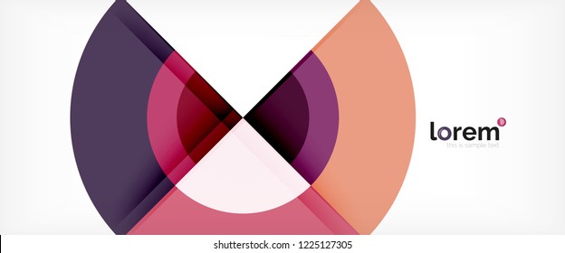 Circle abstract background, geometric circular modern design template, vector illustration