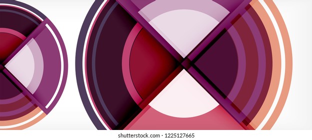 Fondo abstracto del círculo, plantilla de diseño moderno circular geométrica, ilustración vectorial