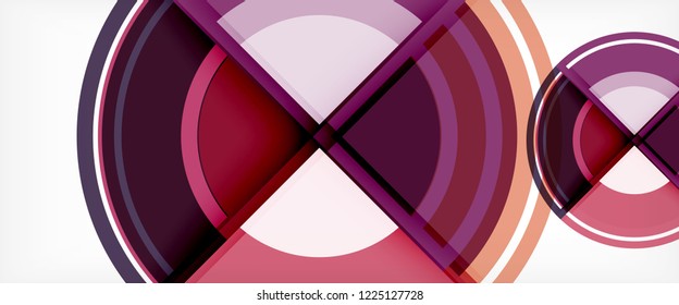 Fondo abstracto del círculo, plantilla de diseño moderno circular geométrica, ilustración vectorial