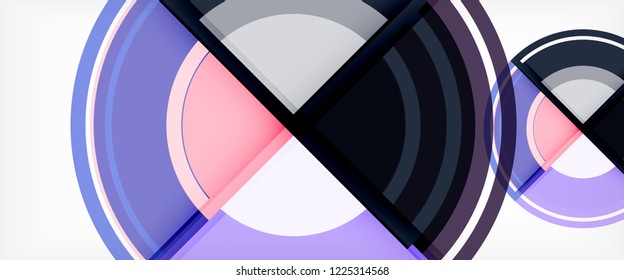 Circle abstract background, geometric circular modern design template, vector illustration