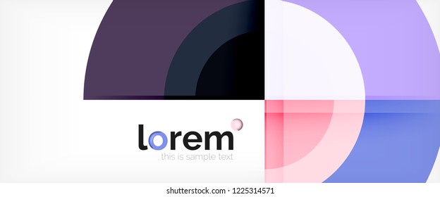 Fondo abstracto del círculo, plantilla de diseño moderno circular geométrica, ilustración vectorial