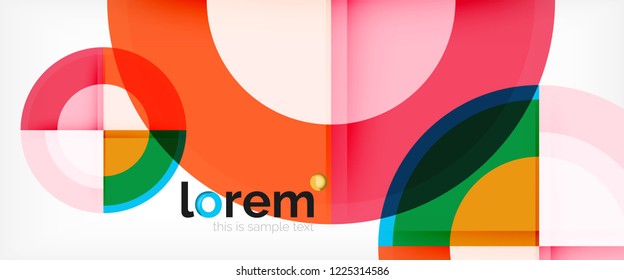 Circle abstract background, geometric circular modern design template, vector illustration