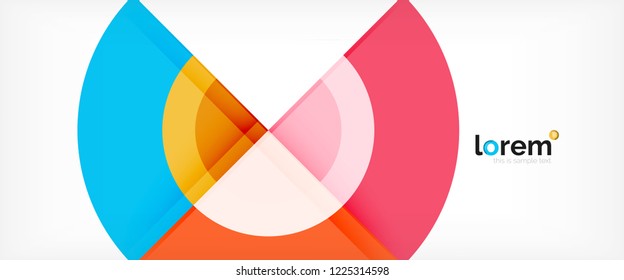 Fondo abstracto del círculo, plantilla de diseño moderno circular geométrica, ilustración vectorial