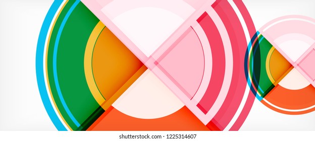 Fondo abstracto del círculo, plantilla de diseño moderno circular geométrica, ilustración vectorial