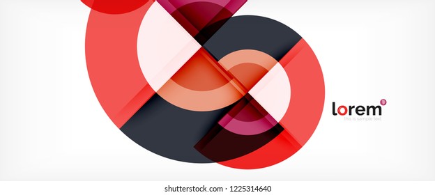 Circle abstract background, geometric circular modern design template, vector illustration