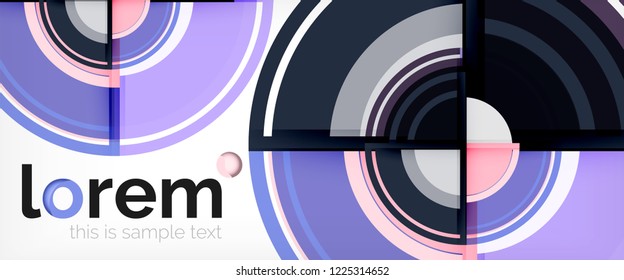 Circle abstract background, geometric circular modern design template, vector illustration