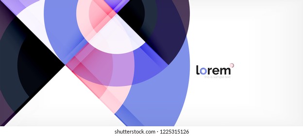 Fondo abstracto del círculo, plantilla de diseño moderno circular geométrica, ilustración vectorial