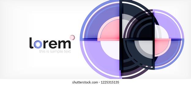 Fondo abstracto del círculo, plantilla de diseño moderno circular geométrica, ilustración vectorial