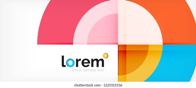 Fondo abstracto del círculo, plantilla de diseño moderno circular geométrica, ilustración vectorial