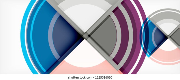 Circle abstract background, geometric circular modern design template, vector illustration