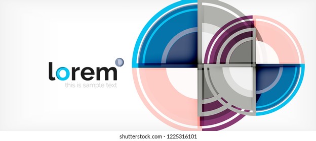 Circle abstract background, geometric circular modern design template, vector illustration