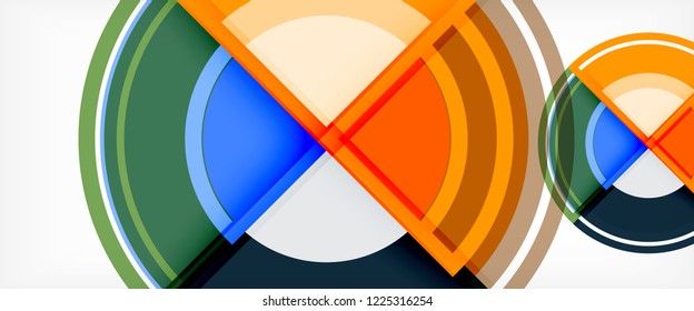 Circle abstract background, geometric circular modern design template, vector illustration