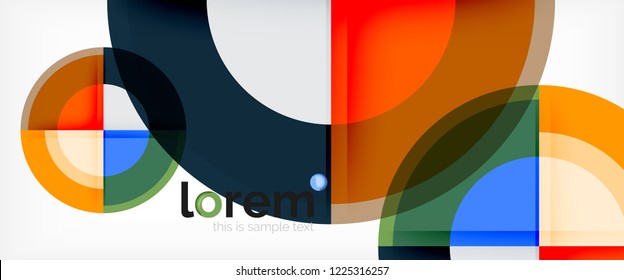Fondo abstracto del círculo, plantilla de diseño moderno circular geométrica, ilustración vectorial