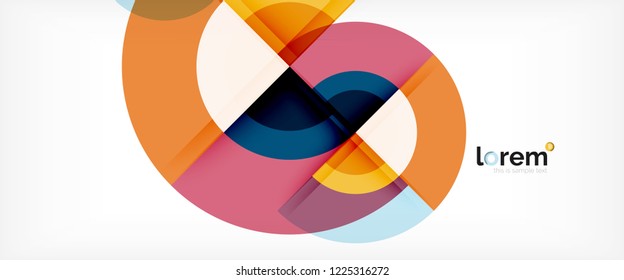 Circle abstract background, geometric circular modern design template, vector illustration
