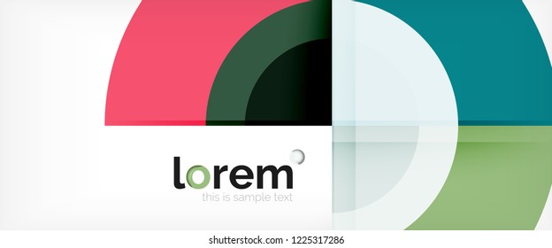 Circle abstract background, geometric circular modern design template, vector illustration