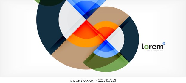 Circle abstract background, geometric circular modern design template, vector illustration