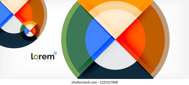 Circle abstract background, geometric circular modern design template, vector illustration