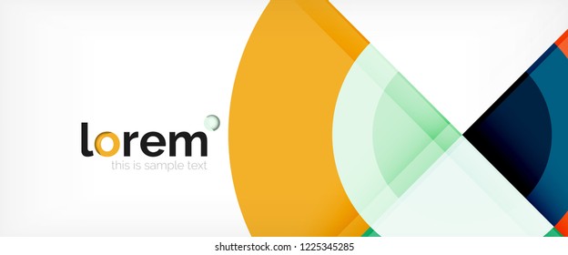 Fondo abstracto del círculo, plantilla de diseño moderno circular geométrica, ilustración vectorial