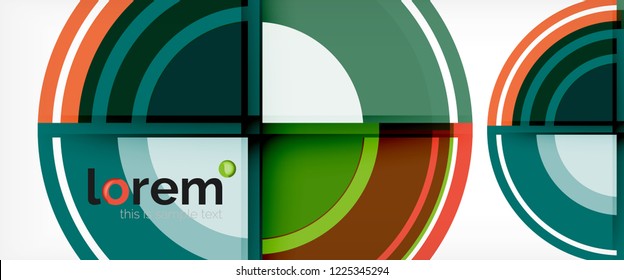 Circle abstract background, geometric circular modern design template, vector illustration