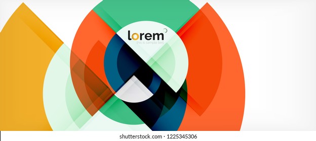 Circle abstract background, geometric circular modern design template, vector illustration