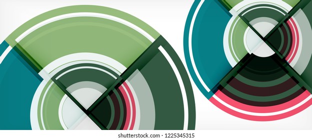 Fondo abstracto del círculo, plantilla de diseño moderno circular geométrica, ilustración vectorial