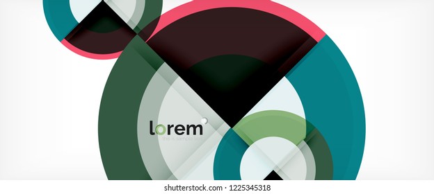 Fondo abstracto del círculo, plantilla de diseño moderno circular geométrica, ilustración vectorial