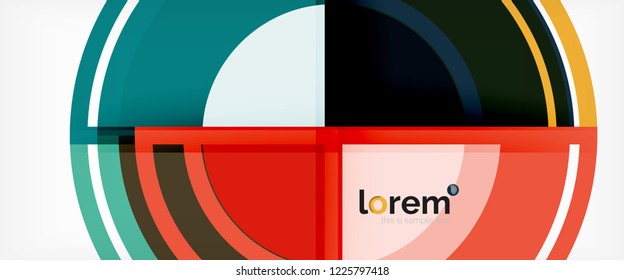 Circle abstract background, geometric circular modern design template, vector illustration