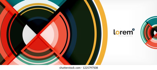 Circle abstract background, geometric circular modern design template, vector illustration