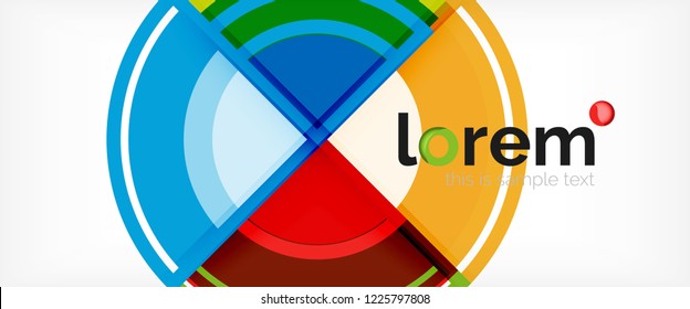 Circle abstract background, geometric circular modern design template, vector illustration