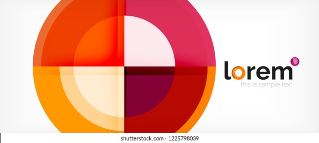 Fondo abstracto del círculo, plantilla de diseño moderno circular geométrica, ilustración vectorial