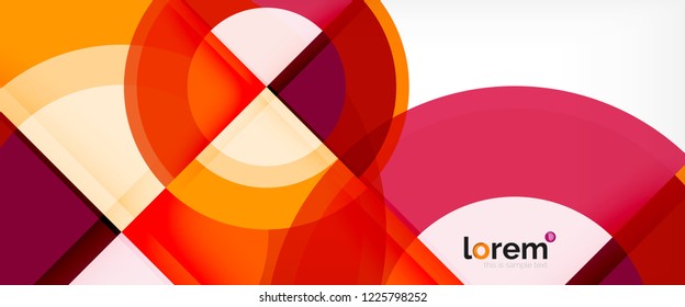 Circle abstract background, geometric circular modern design template, vector illustration