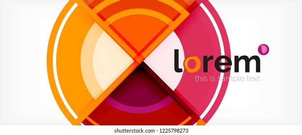 Circle abstract background, geometric circular modern design template, vector illustration