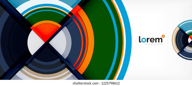 Circle abstract background, geometric circular modern design template, vector illustration