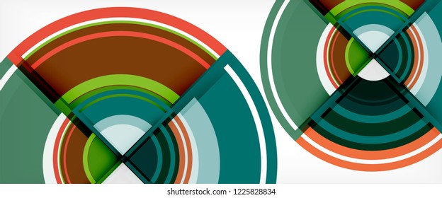 Circle abstract background, geometric circular modern design template, vector illustration