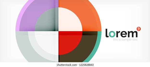 Circle abstract background, geometric circular modern design template, vector illustration