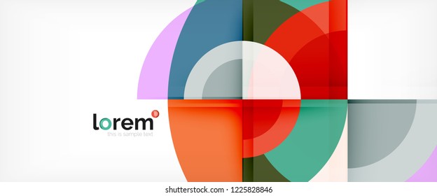 Circle abstract background, geometric circular modern design template, vector illustration