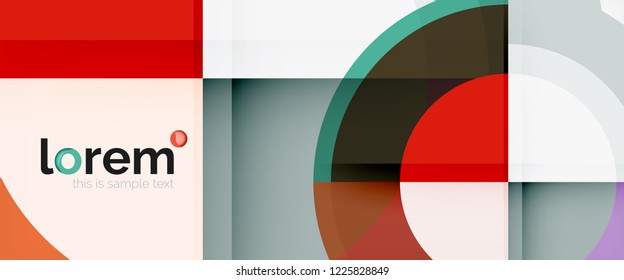 Circle abstract background, geometric circular modern design template, vector illustration