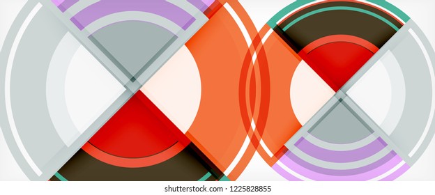 Circle abstract background, geometric circular modern design template, vector illustration