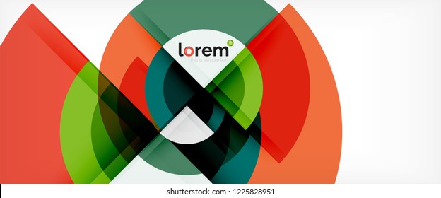 Circle abstract background, geometric circular modern design template, vector illustration