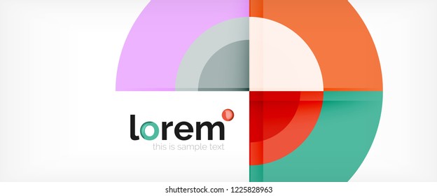 Circle abstract background, geometric circular modern design template, vector illustration