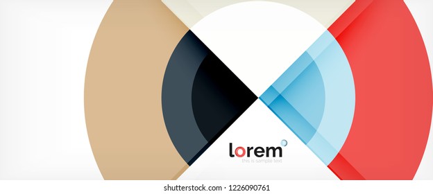 Circle abstract background, geometric circular modern design template, vector illustration