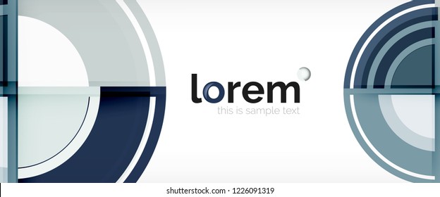 Circle abstract background, geometric circular modern design template, vector illustration