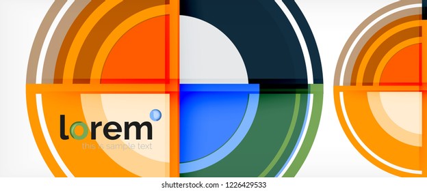 Circle abstract background, geometric circular modern design template, vector illustration