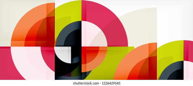 Circle abstract background, geometric circular modern design template, vector illustration