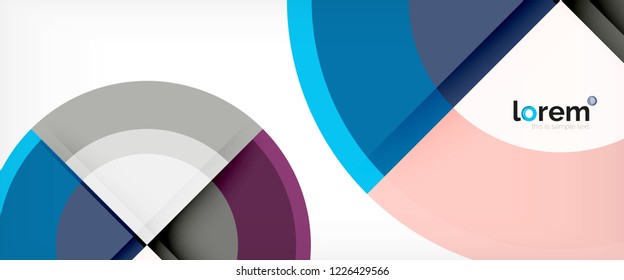 Circle abstract background, geometric circular modern design template, vector illustration