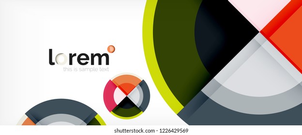 Circle abstract background, geometric circular modern design template, vector illustration