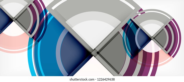 Circle abstract background, geometric circular modern design template, vector illustration