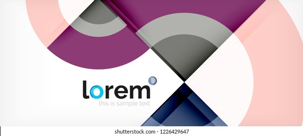 Circle abstract background, geometric circular modern design template, vector illustration