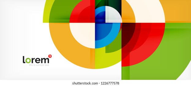 Circle abstract background, geometric circular modern design template, vector illustration